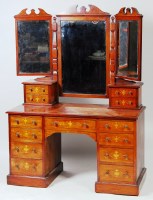 Lot 537 - A Sheraton Revival rosewood dressing table,...