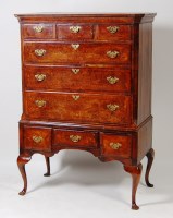 Lot 538 - An early 18th century walnut chest on later...