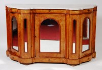 Lot 541 - A Victorian figured walnut and marquetry...