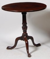 Lot 552 - A George III mahogany pedestal tripod table,...