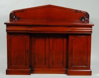 Lot 580 - A Victorian mahogany four door sideboard,...