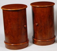 Lot 582 - A pair of Victorian style figured walnut...