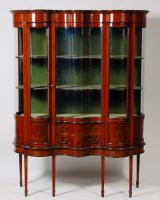 Lot 596 - A Sheraton Revival painted mahogany and inlaid...