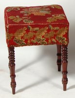 Lot 597 - An early 19th century rosewood dressing stool,...