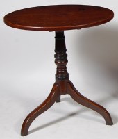 Lot 603 - A George III mahogany pedestal tripod table,...