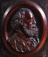 Lot 286 - W Hucihes of Maidstone - carved walnut relief...