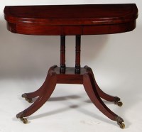 Lot 607 - A Regency mahogany pedestal tea table, the...