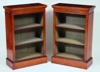 Lot 609 - A pair of Victorian style figured walnut and...