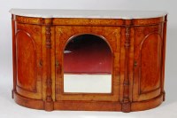 Lot 619 - A Victorian figured walnut and marquetry...