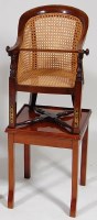 Lot 623 - A Victorian fruitwood childs high chair,...