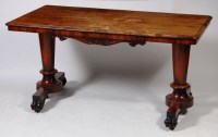 Lot 630 - A William IV rosewood twin pedestal centre...