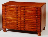 Lot 638 - A 19th century mahogany collectors chest,...