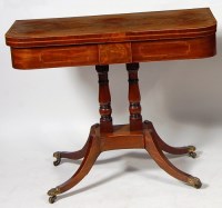 Lot 606 - A Regency faded mahogany and inlaid pedestal...