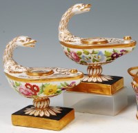 Lot 100 - A pair of 19th century English porcelain...