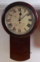 Lot 470 - A Victorian mahogany droptrunk wall clock, the...