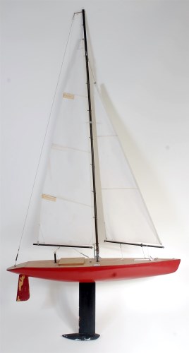 Lot 17 - Scratch built wooden hulled pond yacht with...