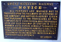 Lot 53 - A Great Western Railway cats iron Trespass...