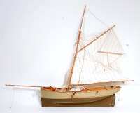 Lot 107 - A shelf display model yacht with 'Cutter Rig'...