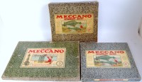 Lot 174 - Three Meccano outfits late 1920's/early 1930's:...
