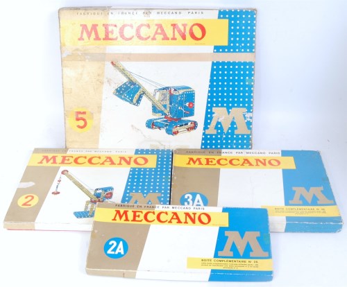 Lot 196 - Four French Meccano outfits late 1920's -...