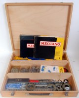 Lot 198 - A late period wooden Meccano outfit No.9 box...