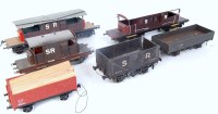 Lot 370 - 6 assorted kit/scratch built wagons including...