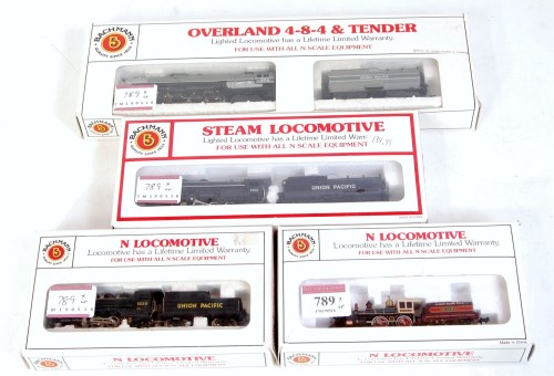 Lot 789 - 4x Bachmann N gauge Union Pacific locos...