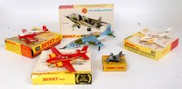Lot 2087 - Five various boxed Dinky Toys diecast aircraft...