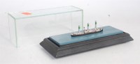 Lot 3241 - A 1/1250 scale wooden kit built model of a...