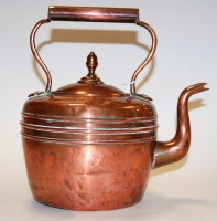 Lot 2 - A 19th century copper range kettle