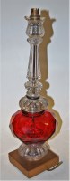 Lot 14 - An early 20th century clear and cranberry...