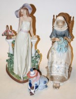 Lot 22 - A large Lladro figure in the form of a seated...