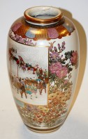 Lot 37 - A Japanese Meiji period satsuma vase, of good...