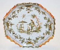 Lot 63 - An early 19th century French faience plate...