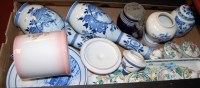 Lot 88 - A box of miscellaneous china to include a pair...