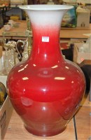 Lot 132 - An extremely large red glazed high fired...