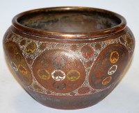 Lot 154 - A mid 20th century Indian copper jardiniere of...