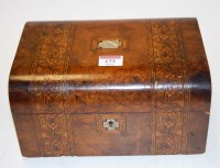 Lot 173 - A Victorian walnut mother of pearl inlaid and...