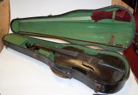 Lot 183 - An early 20th century continental violin with...