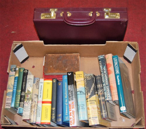 Lot 200 - A maroon leather combination briefcase stamped...