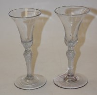 Lot 226 - A pair of 19th century wine glasses, each...