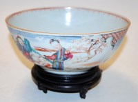 Lot 246 - A 19th century Chinese famille rose footed...