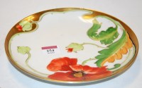Lot 254 - A Limoges porcelain cabinet plate,...