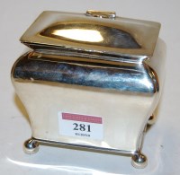 Lot 281 - An Edwardian silver tea canister, with hinged...