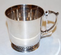 Lot 282 - A silver christening mug, 5oz, maker Adie...