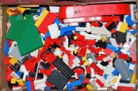 Lot 333 - A leather case containing loose Lego, together...