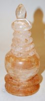 Lot 336 - A Tibetan crystal jar and cover of bulbous...