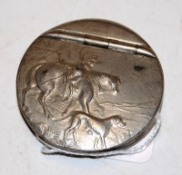 Lot 374 - An early 20th century pewter pocket snuff box,...