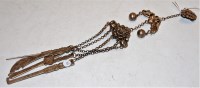 Lot 376 - A Chinese white metal chatelaine