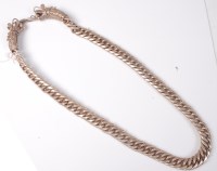 Lot 411 - A Chinese white metal thick curblink necklace...